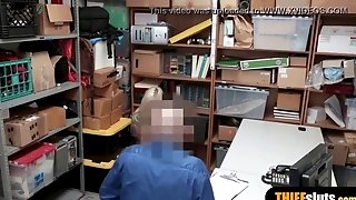 Timid Blonde Thief Got Caught And Fucks For Her Freedom